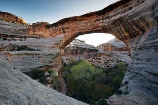 Sipapu Bridge in White Canyon in Natural Bridges National Monument, Utah