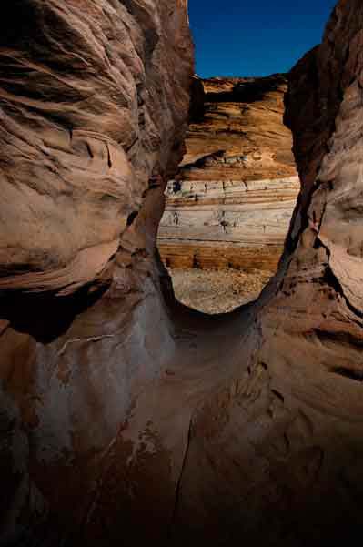 Sandstone rock formation on the Arizona side of Lake Powell