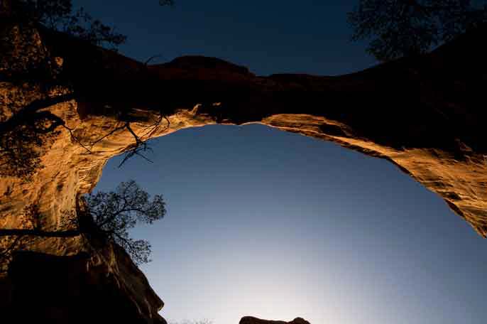 Sipapu Bridge in White Canyon in Natural Bridges National Monument, Utah