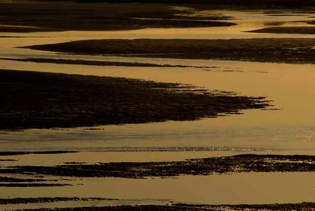 Sand and water at sunset in Puerto Penasco (Rocky Point), Sonora, Mexico