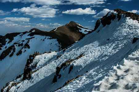 Agassiz Peak (middle) in the San Francisco Peaks of northern Arizona