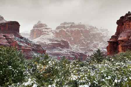 Winter in the red rock country near Sedona, Arizona