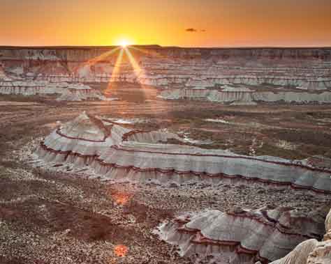 Sunset at Coal Mine Canyon on the Navajo and Hopi Reservations in northern Arizona