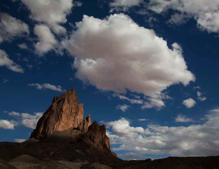 Agathla Peak south of Monument Valley on the Navajo Reservation in northern Arizona