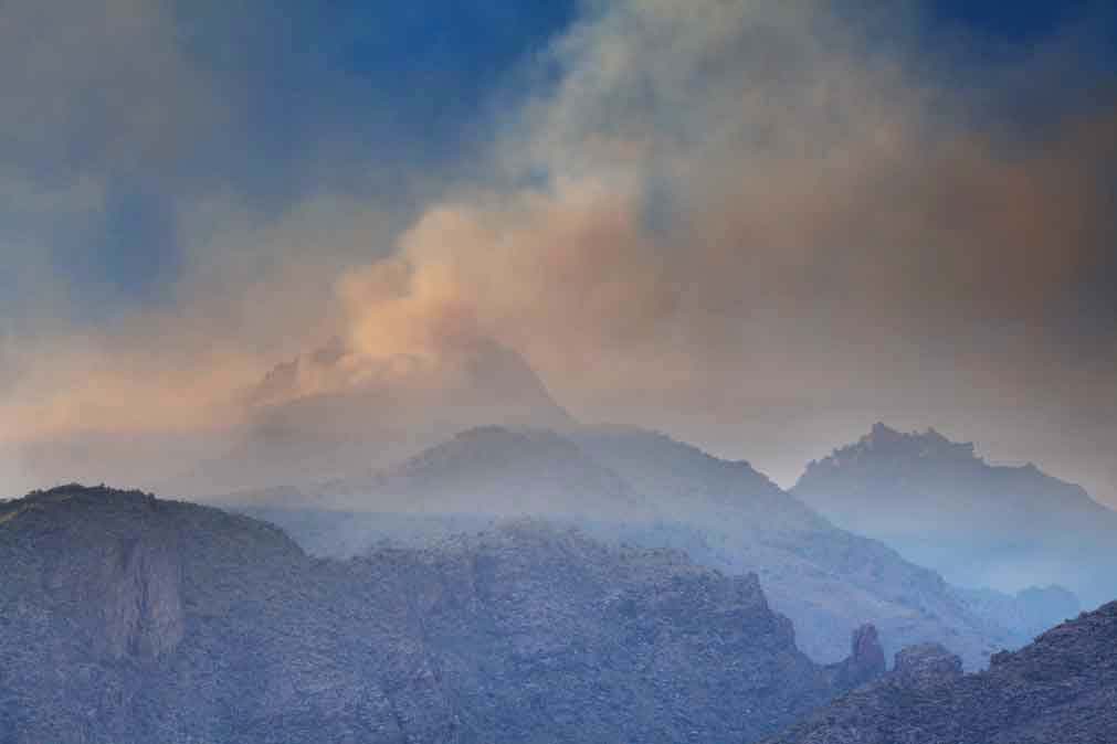 The Bighorn Fire in the Santa Catalina Mts. north of Tucson, Arizona