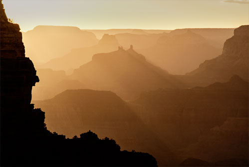 From the South Rim of the Grand Canyon, just west of Pinal Point (sunset)