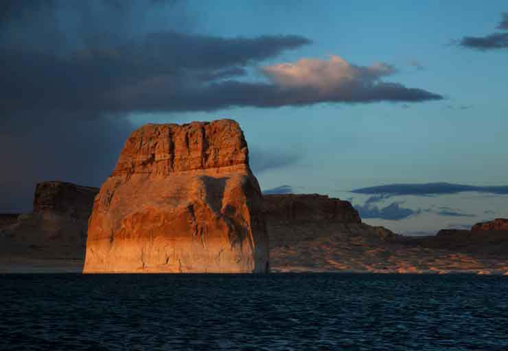 Lone Rock on the Utah side of Lake Powell
