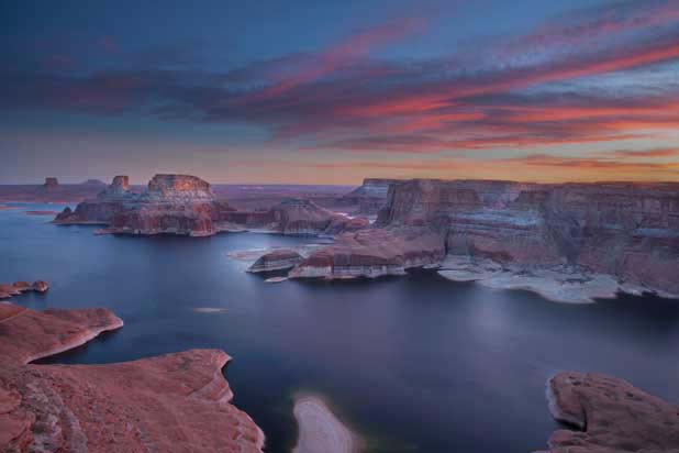 From the Utah side of Lake Powell, looking across Padre Bay