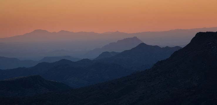 Looking south from Mt. Ord in the Mazatzal Mts., Arizona.