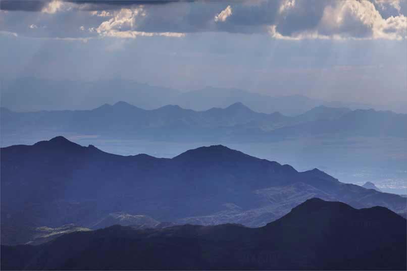 Looking southwest from the summit of Mt. Ord in the Mazatzal Mts., Arizona.