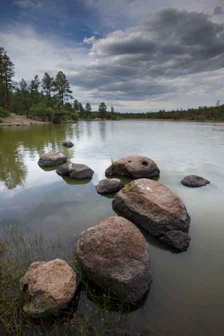 Point of Pines Lake on the San Carlos Apache Reservation in Arizona.