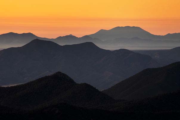 From high in the Santa Rita Mts. looking southeast toward other southern Arizona ranges.