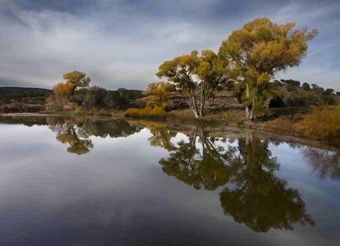 Seneca Lake at the south rim of the Salt River Canyon on the San Carlos Apache Reservation in Arizona.