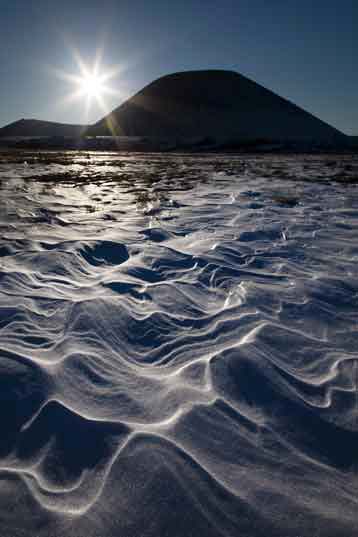 Winter at SP Crater, a cinder cone (dormant volcano) in northern Arizona.