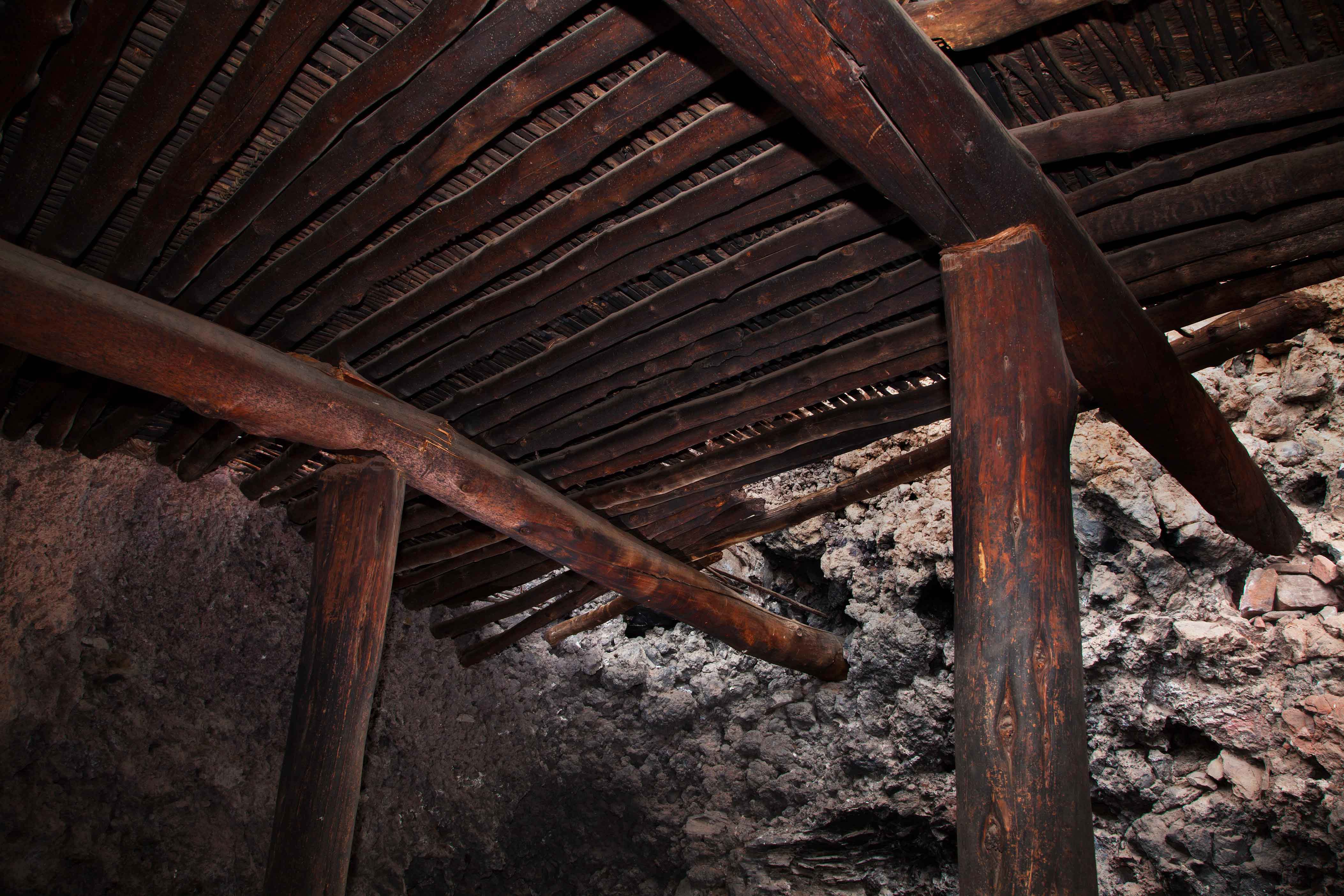 Part of a Native American cliff dwelling overlooking the Sycamore Canyon Wilderness built by the Verde Hohokam (a.ka., Southern Sinagau) between A.D. 1125 and 1300