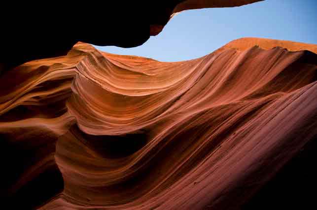 Waterholes Canyon, a slot canyon in Arizona