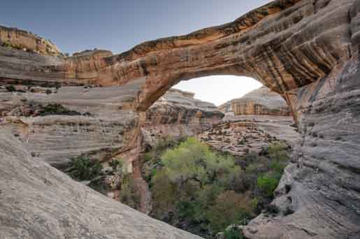 Sipapu Bridge in White Canyon in Natural Bridges National Monument, Utah